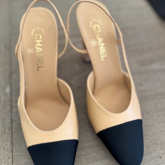 COCO SLINGS CHANEL Color: BEIGE/NOIR Size: 39H Price: - Picture 3 of 7